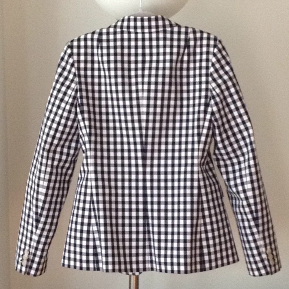 ⭕️ Banana Republic - B/W 'Gingham Fitted' Jacket - Picture 3 of 8